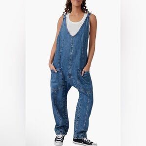 Free People We The Free High Roller Jumpsuit Sz L